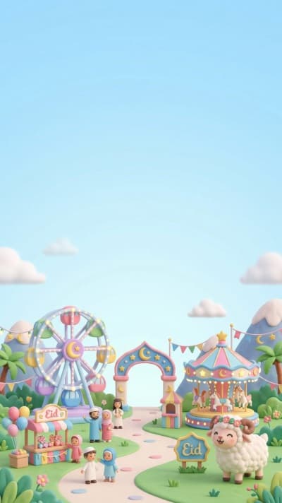 قالب Design Eid Card, download and edit for free من أندلسي
