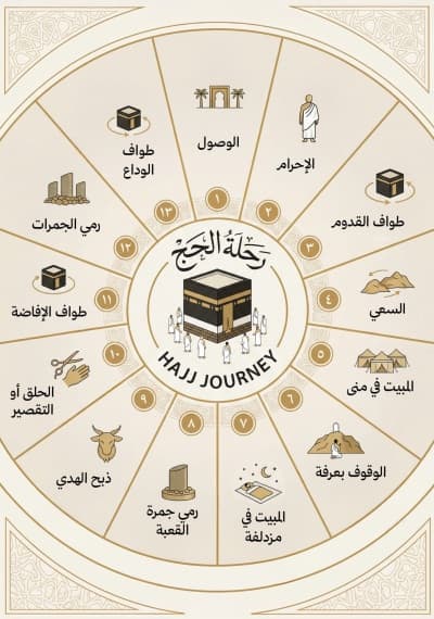قالب تصميم رحلة الحج, للتحميل والتعديل مجاناً من أندلسي