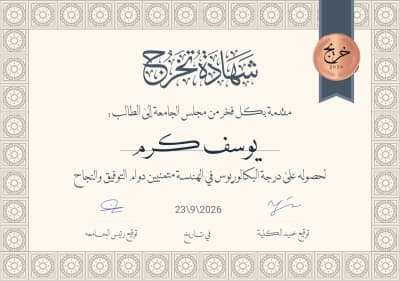 قالب شهادة تخرج للطالب، للتحميل والتعديل مجاناً من أندلسي