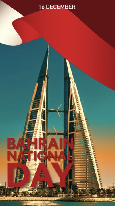 قالب Design Bahrain Day, download and edit for free من أندلسي