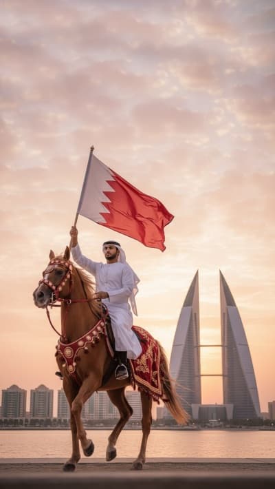 قالب Design Bahrain Day, Greeting, download and edit for free من أندلسي