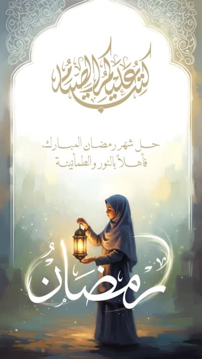 قالب تصميم رمضان، تهنئة، للتحميل والتعديل مجاناً من أندلسي