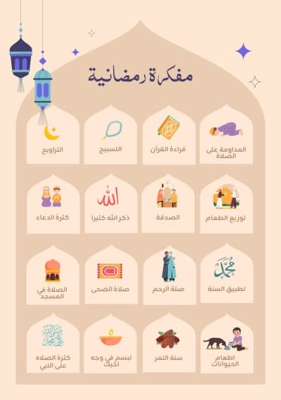 قالب Design Ramadan Productivity, download and edit for free من أندلسي