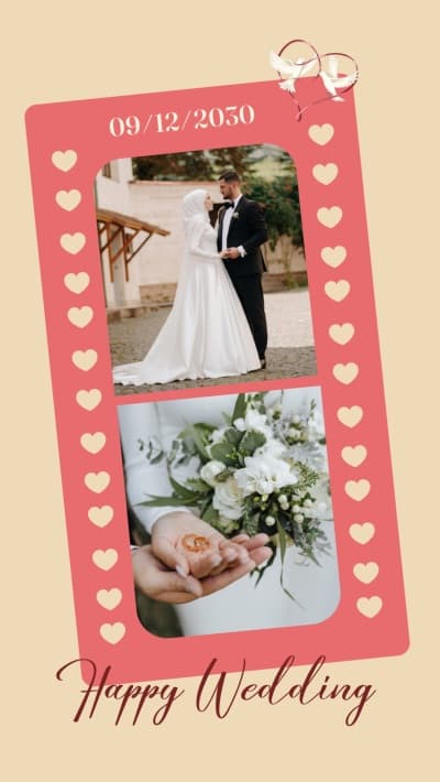 قالب Design Ceremony Collage for Wedding, download and edit for free من أندلسي