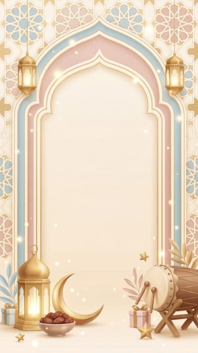 قالب Design Ramadan, Empty Card, download and edit for free من أندلسي