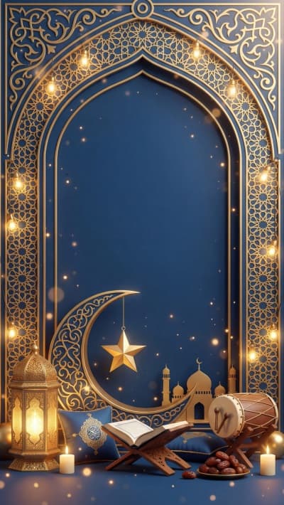 قالب Design Ramadan, Empty Card, download and edit for free من أندلسي