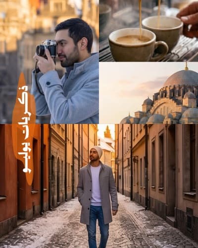 قالب منشور كولاج بعنوان ذكريات يوليو من أندلسي
