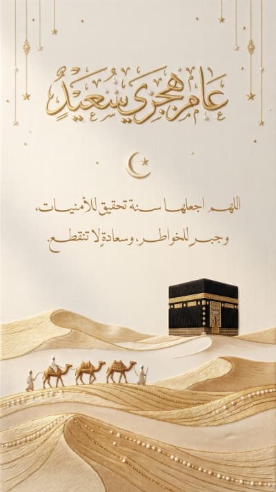 قالب Design for Hijri New Year Greeting, download and edit for free من أندلسي