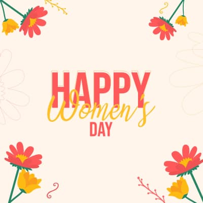 قالب Design for Women's Day Card, download and edit for free من أندلسي