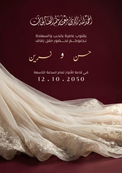 قالب Design Wedding Invitation with Warm Tones من أندلسي