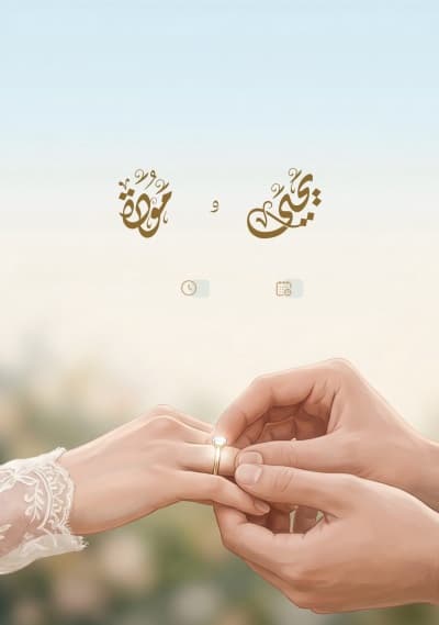 قالب Design for Wedding Invitation in Soft Tones من أندلسي