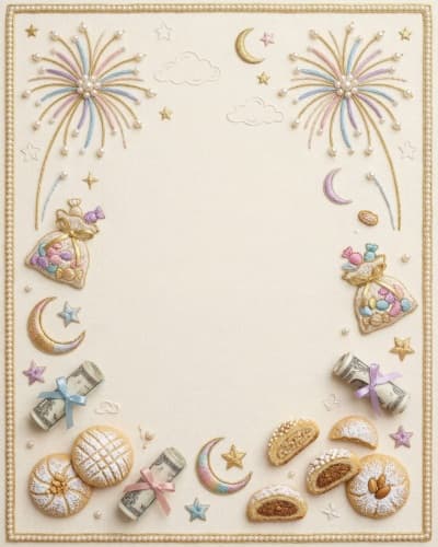 قالب Design for Eid al-Fitr Empty Card, download and edit for free من أندلسي
