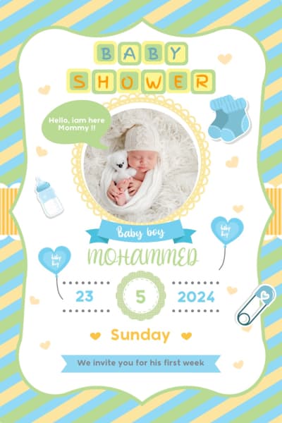 قالب New Born Design, download and edit for free من أندلسي