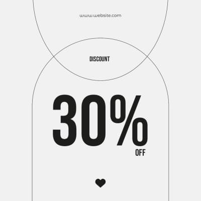 قالب Discount Design 30%, download and edit for free من أندلسي