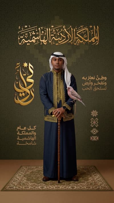 قالب Design Jordanian Day, Greeting, download and edit for free من أندلسي