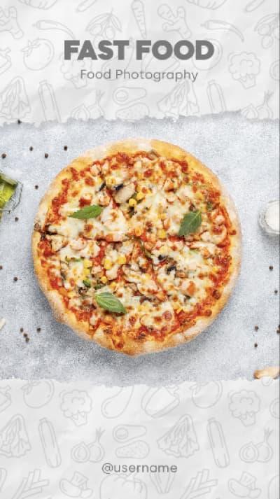 قالب Fast Food Design for Pizza, download and edit for free من أندلسي