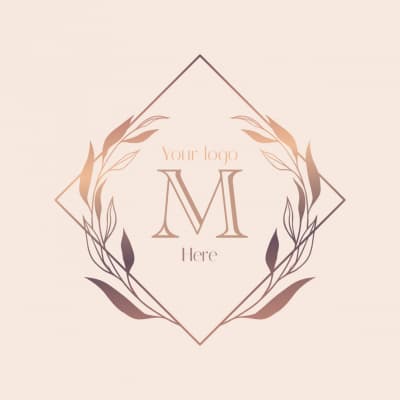 قالب Elegant Logo Design with Flowers, download and edit for free من أندلسي