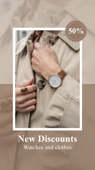 قالب Design Story New Discounts, download and edit for free من أندلسي