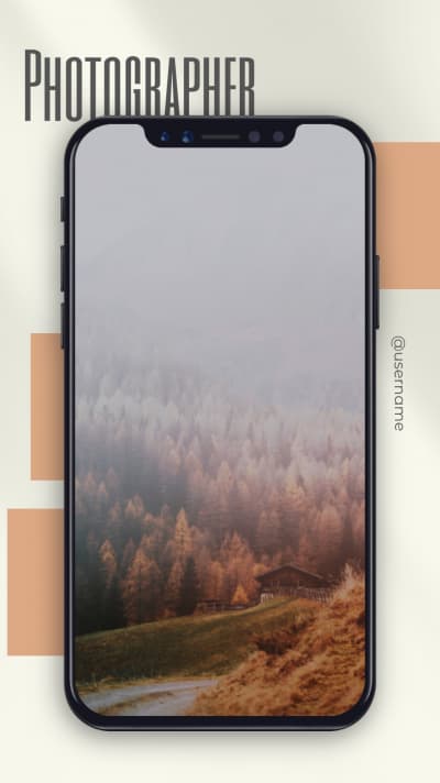 قالب Design Mockup for Phone with Nature Background, download and edit for free من أندلسي