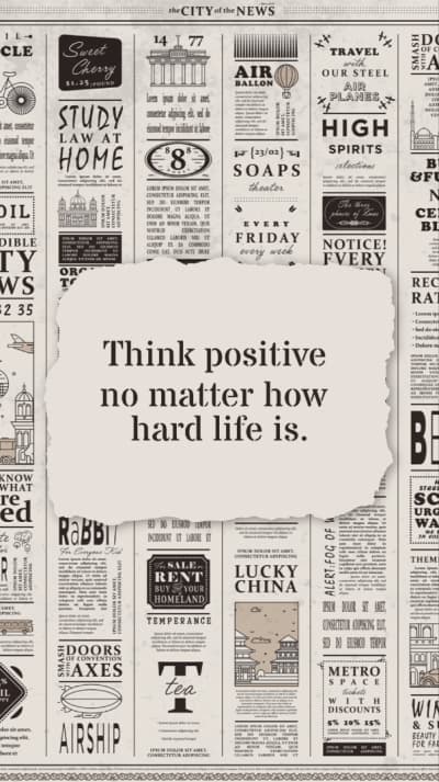 قالب Design Positive Quote, download and edit for free من أندلسي