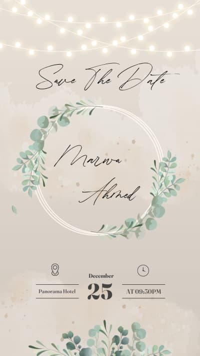 قالب Design Wedding Invitation, download and edit for free من أندلسي