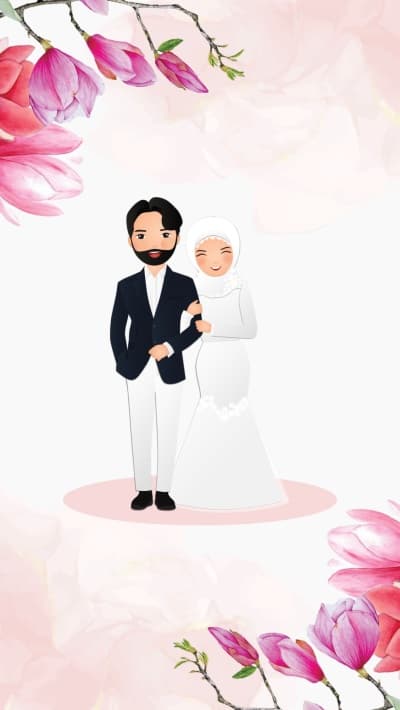 قالب تصميم دعوات الزفاف، للتحميل والتعديل مجاناً من أندلسي