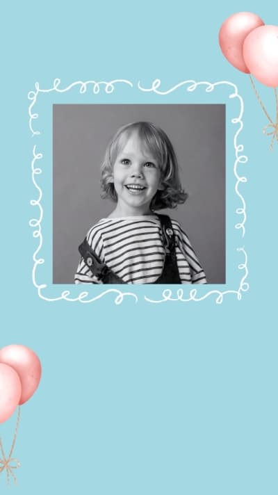 قالب Fortieth Birthday Greeting With A Photo, Free to Edit من أندلسي
