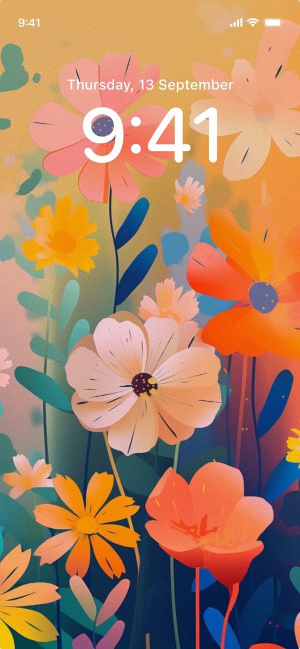 Design Colorful Flower Wallpaper, download and edit for free design template - Wallpapers from the Andalusi design app