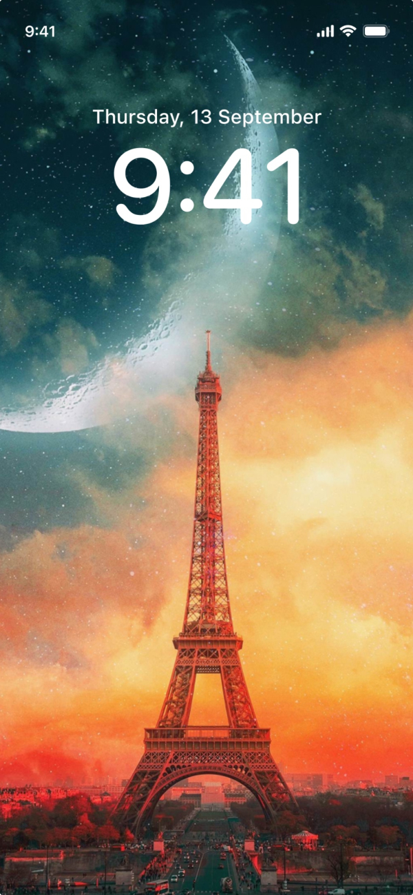 Design Wallpaper of the Eiffel Tower, download and edit for free design template - Wallpapers from the Andalusi design app