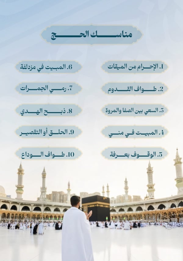 Design of Hajj Rituals, download and edit for free design template - Hajj, Hajj Rituals from the Andalusi design app