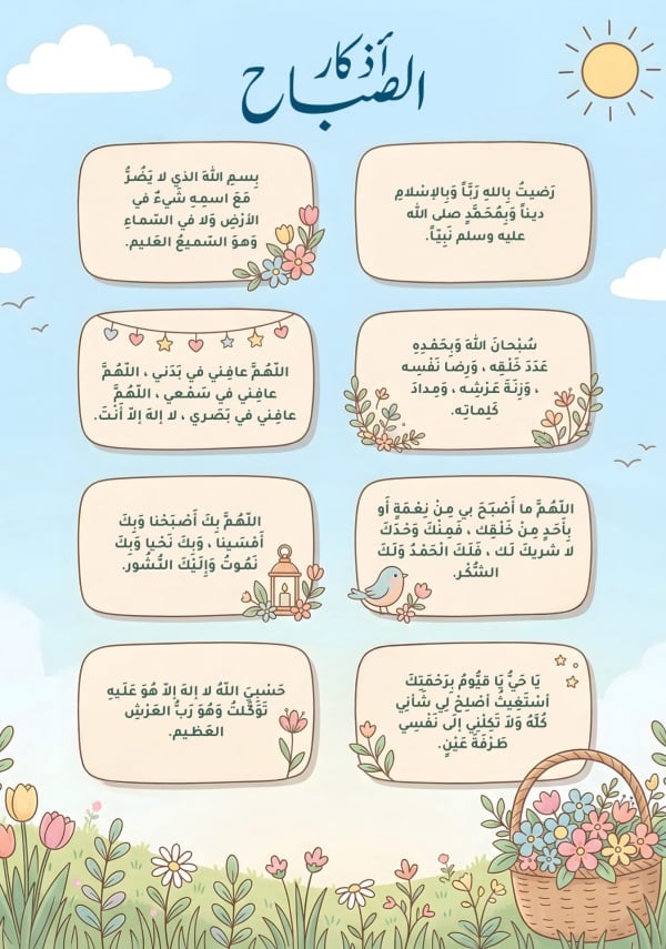 Design Morning Azkar, download and edit for free design template - Morning Azkar, Azkar from the Andalusi design app