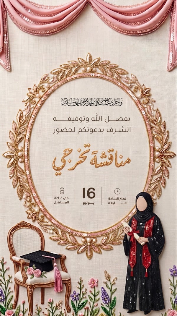 Graduation Discussion Design, download and edit for free design template - Graduation from the Andalusi design app