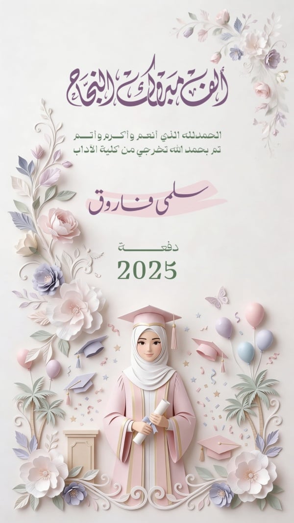 Graduation Design, download and edit for free design template - Graduation from the Andalusi design app