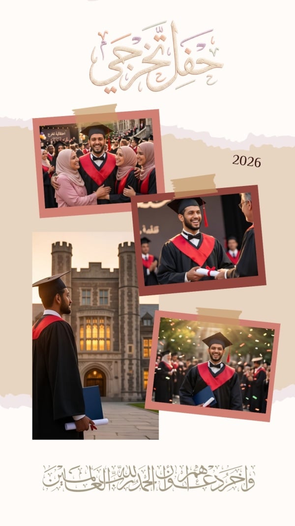 Graduation Design, download and edit for free design template - Graduation from the Andalusi design app