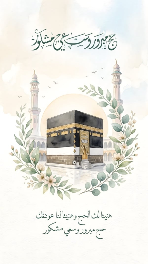 Hajj Design, download and edit for free design template - Hajj, Greeting from the Andalusi design app
