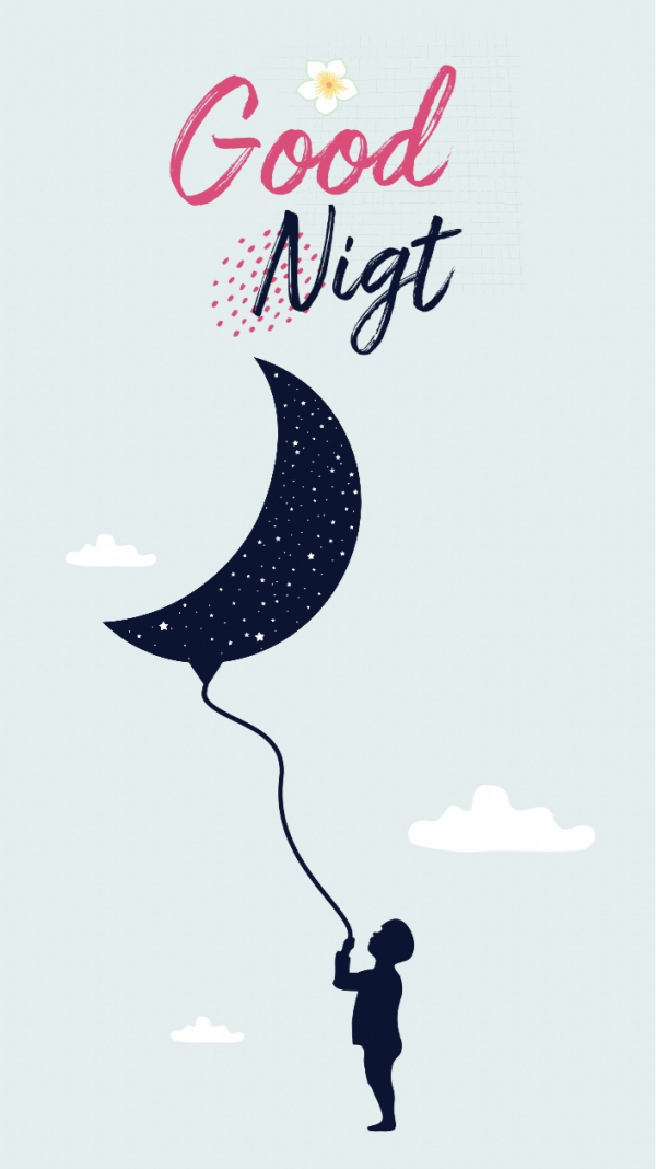 Good Night Design, download and edit for free design template - Greeting from the Andalusi design app