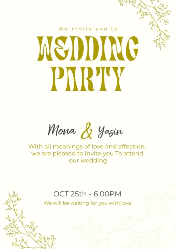 Wedding Design, download and edit for free design template - Wedding, Cards from the Andalusi design app