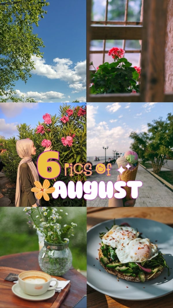 Design Month Highlights of August, download and edit for free design template - Month Highlights from the Andalusi design app