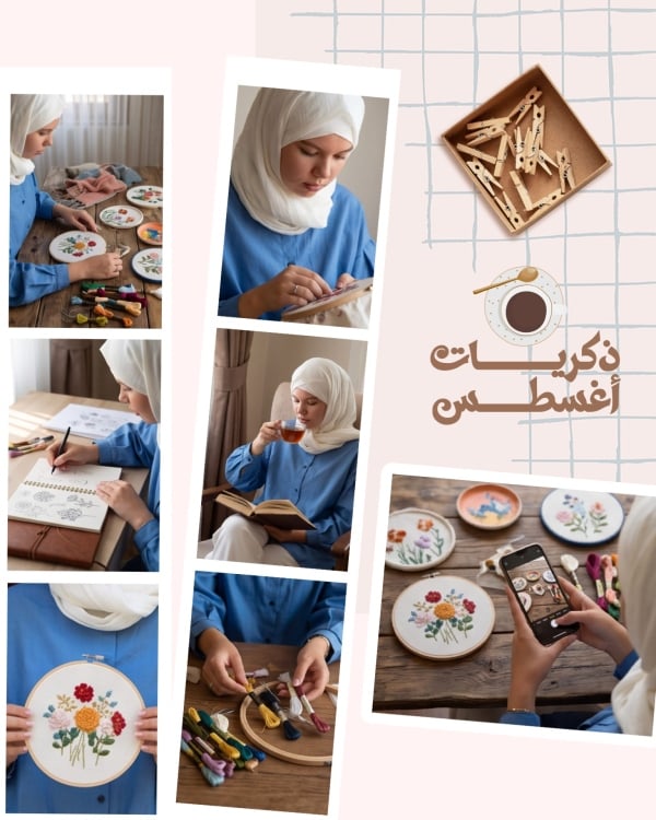 قالب تصميم احترافي - أحداث الشهر, صور مجمعة من تطبيق أندلسي للتصميم