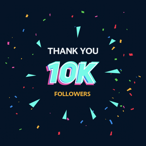 Thank You 10K Followers Design, download and edit for free design template - Events, Post from the Andalusi design app