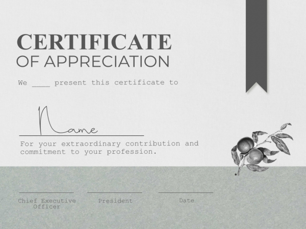 Design Certificate of Appreciation, download and edit for free design template - Productivity from the Andalusi design app