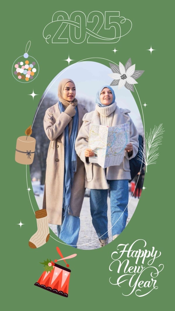 New Year Design, download and edit for free design template - New Year, Story, Photo Collage from the Andalusi design app