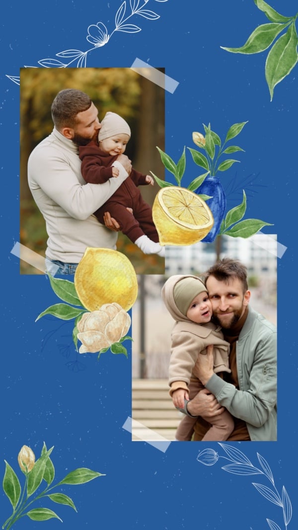 Design Photo Collage of Father and Child, download and edit for free design template - Photo Collage from the Andalusi design app