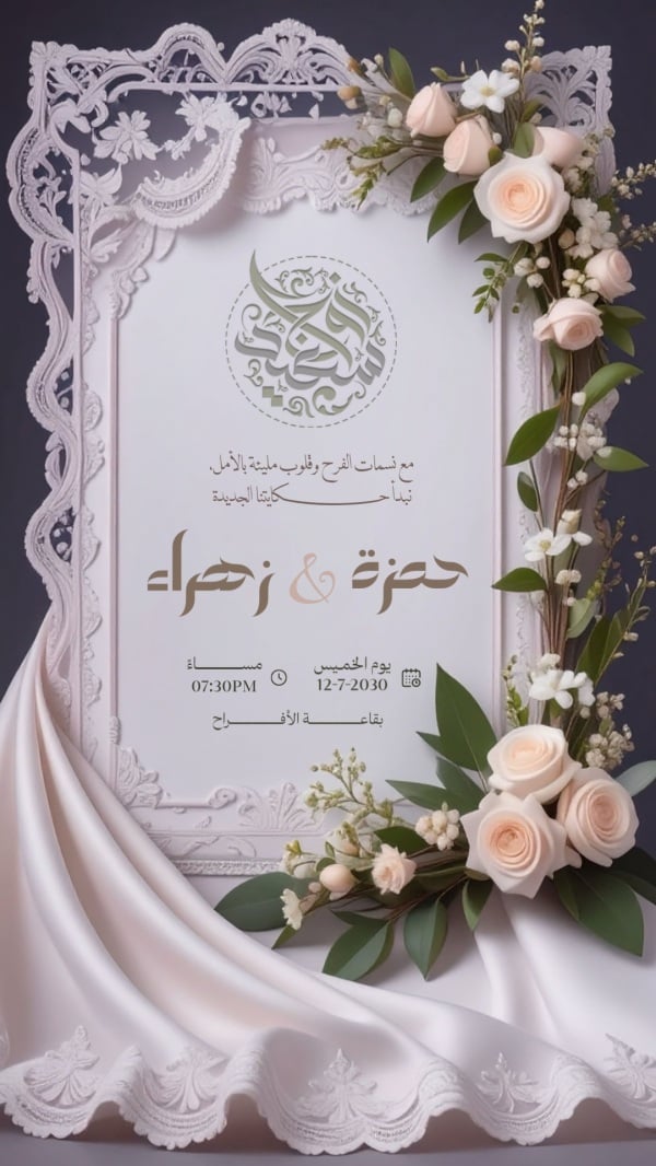 Wedding Invitation Design, download and edit for free design template - Wedding, Invitations from the Andalusi design app