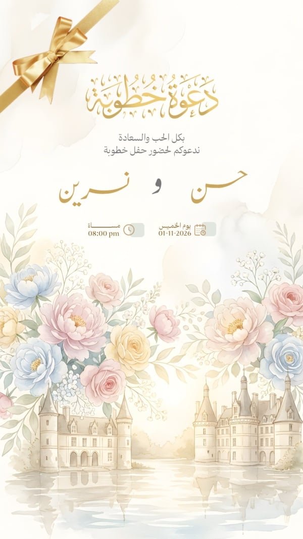 Engagement Design, download and edit for free design template - Engagement, Invitations from the Andalusi design app