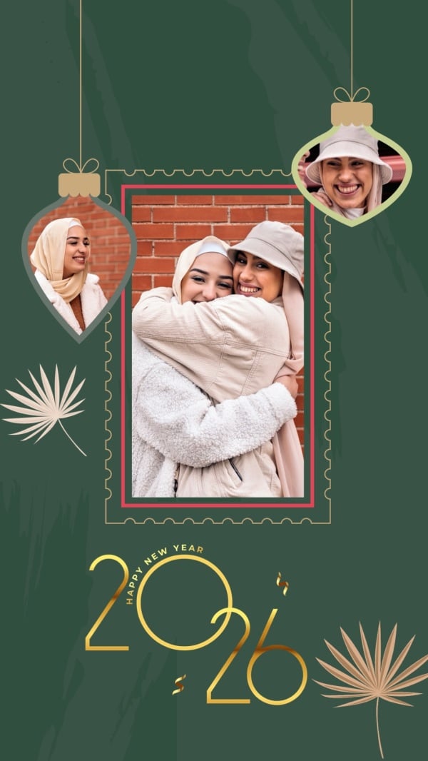 Design New Year Photo Collage, download and edit for free design template - New Year, Photo Collage from the Andalusi design app