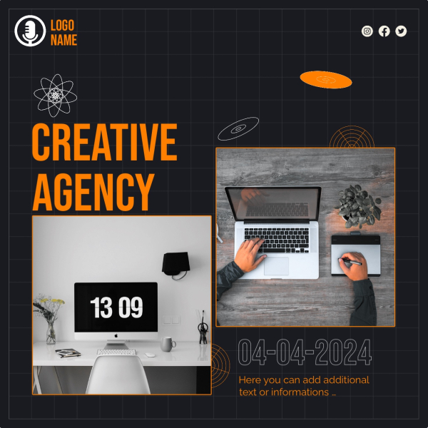 Design Creative Agency Services, download and edit for free design template - Post, Marketing, Services from the Andalusi design app