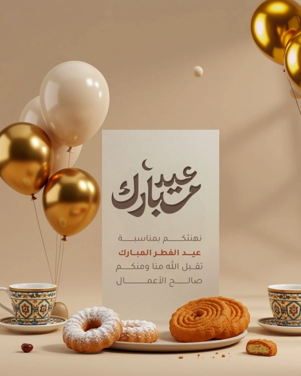 Design Eid al-Fitr Greeting, download and edit for free design template - Eid al-Fitr, Greeting from the Andalusi design app