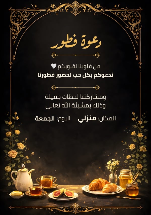 Design Breakfast Invitation, download and edit for free design template - Breakfast Invitation from the Andalusi design app