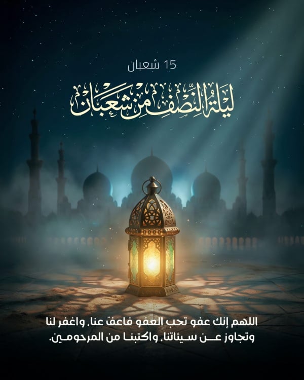 Design The Night of Mid-Sha'ban, download and edit for free design template - The Night of Mid-Sha'ban from the Andalusi design app